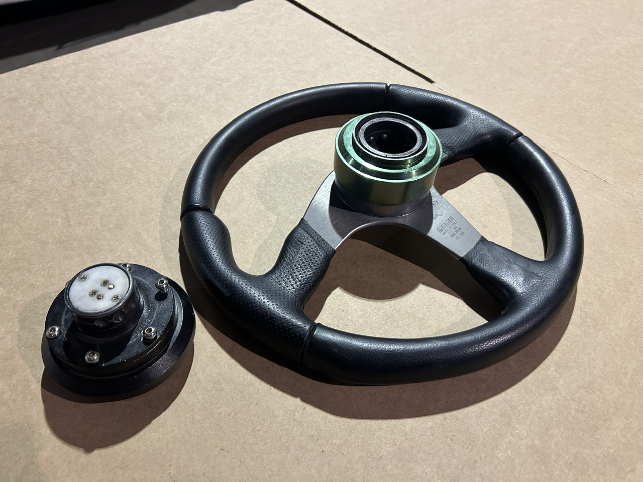 Black MOMO Race Steering Wheel with NRG Quick Realease EG-DC2 Hub